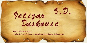 Velizar Dušković vizit kartica
